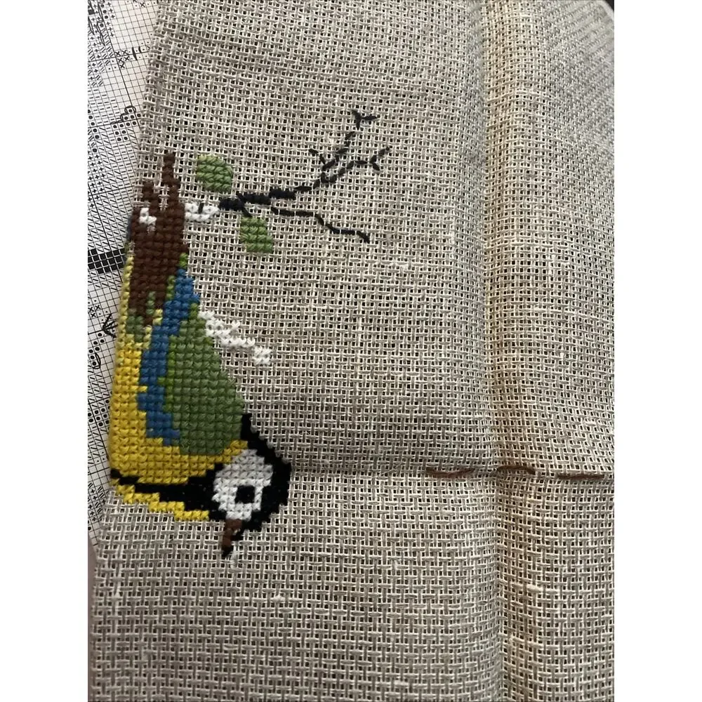 Rare Vintage Scharco Swedish Embroidery Bird Needlework Kit